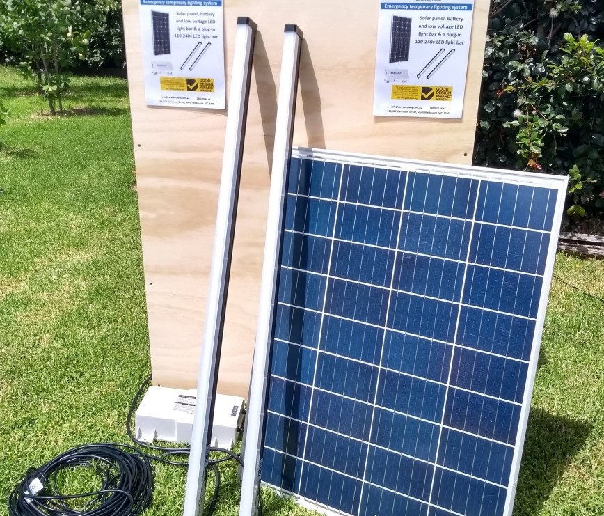 solar max emergency response led flood light kit